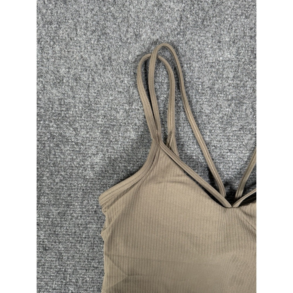 Lululemon Tank Top Womens 2 Nomad Brown Align Ribbed Strappy Cropped Athletic - Picture 4 of 16